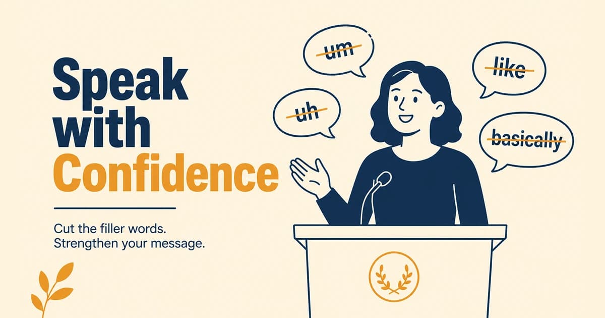 How to stop saying um and filler words when speaking